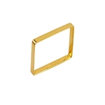 Anel Quadrado Ouro 18K