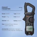 ANENG ST209 Digital Clamp Meter Multímetro 6000counts True RMS Mini Amp DC / AC Grampo Metros voltímetro 400v Faixa automática