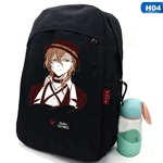 Anime Bungou Stray Dogs Bolsa Escola Schoolbag Mochila Canvas Mochileiro (Sem Cup Água)