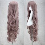 Anime Long Curly Hair Mid-Length Taro Purple 100cm Long Air Roll Cosplay Wig Wholesale