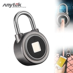 Anytek P2 Fingerprint inteligente Keyless Bloqueio APP impermeável Botão senha de desbloqueio Anti-Theft Cadeado Fechadura para Android Sistema iOS