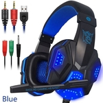 Ao longo Ear Gaming Headset com microfone e luz LED para Laptop Celular PS4