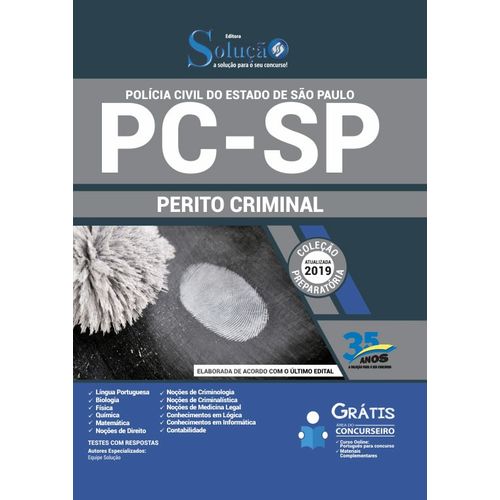 Apostila Pc Sp 2019 - Perito Criminal