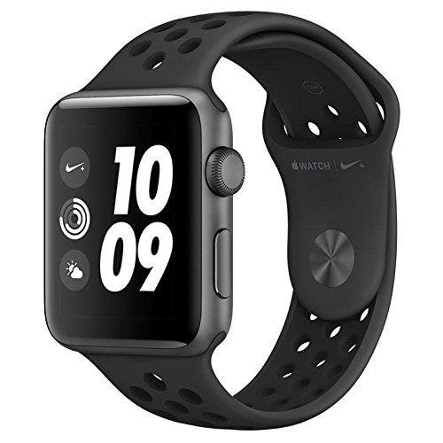 Apple Watch Nike+, 42 Mm, Alumínio Cinza Espacial, Pulseira Esportiva Nike Preto e Fecho Clássico - Mtf42bz/a