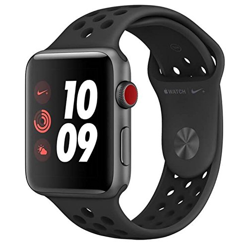 Apple Watch Nike+ Cellular, 42 Mm, Alumínio Cinza Espacial, Pulseira Esportiva Nike Preto e Fecho Clássico - Mqmf2bz/a