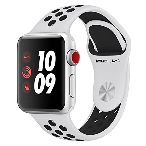 Apple Watch Nike+ Cellular, 38 Mm, Alumínio Prata, Pulseira Esportiva Nike Preto/cinza e Fecho Clássico - Mqm72bz/a