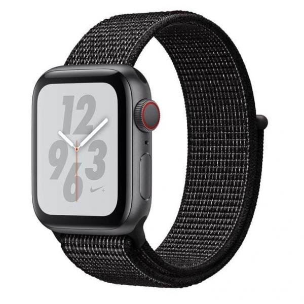 Apple Watch Nike+ Series 4, Cellular + GPS, 44 Mm, Alumínio Cinza Espacial, Pulseira Esportiva Nike Loop Preta