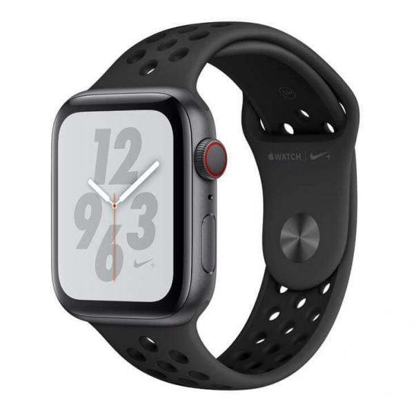 Apple Watch Nike+ Series 4, Cellular + GPS, 44 Mm, Alumínio Cinza Espacial, Pulseira Esportiva Nike Preto/Cinza-carvão