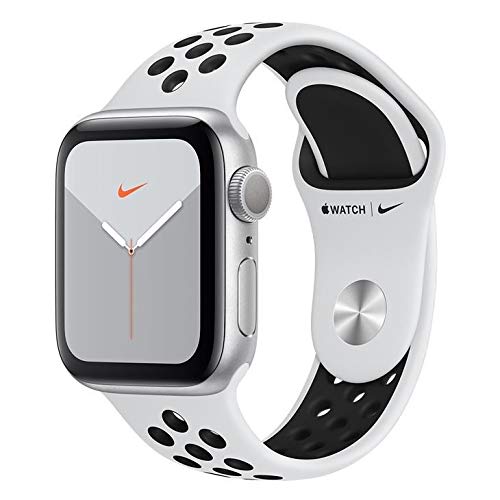 Apple Watch Nike+ Series 5 Gps, 40 Mm, Alumínio Prata, Esportiva Nike Preto/Cinza e Fecho Clássico - Mx3r2bz/a