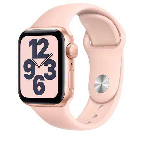 Apple Watch SE Dourado com Pulseira Esportiva Areia Rosa, 40 Mm, Bluetooth e 32 GB - MYDN2BE/A