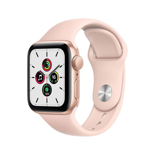 Apple Watch SE (GPS) 40mm Caixa Dourada de Alumínio com Pulseira Esportiva Areia-rosa