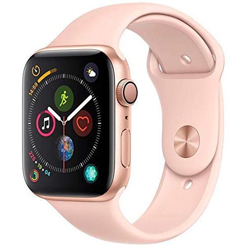 Apple Watch Series 4, 44 Mm, Alumínio Dourado, Pulseira Esportiva Rosa e Fecho Clássico - Mu6f2bz/a