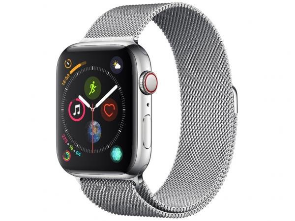 Apple Watch Series 4 44mm GPS + Cellular Wi-Fi - Bluetooth Pulseira Aço Inoxidável 16GB