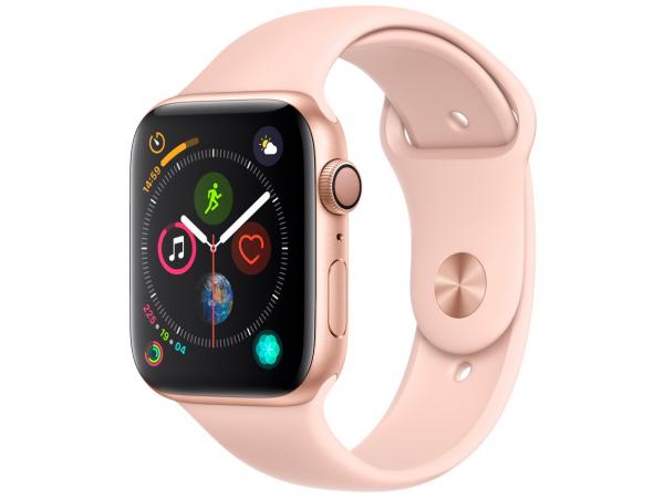 Apple Watch Series 4 44mm GPS Integrado Wi-Fi - Bluetooth Pulseira Esportiva 16GB Caixa Alumínio