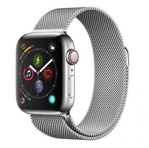 Apple Watch Series 4 Cellular + GPS, 40 Mm, Aço Inoxidável Prata, Pulseira de Aço Inoxidável Prata