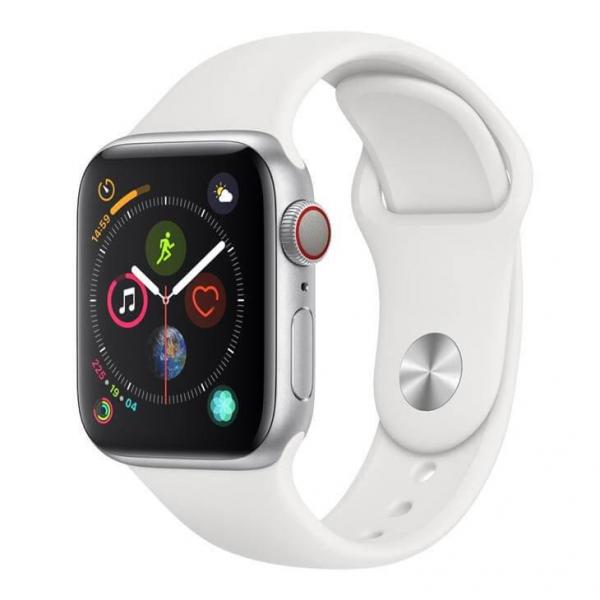 Apple Watch Series 4 Cellular + GPS, 40 Mm, Alumínio Prata, Pulseira Esportiva e Fecho Clássico