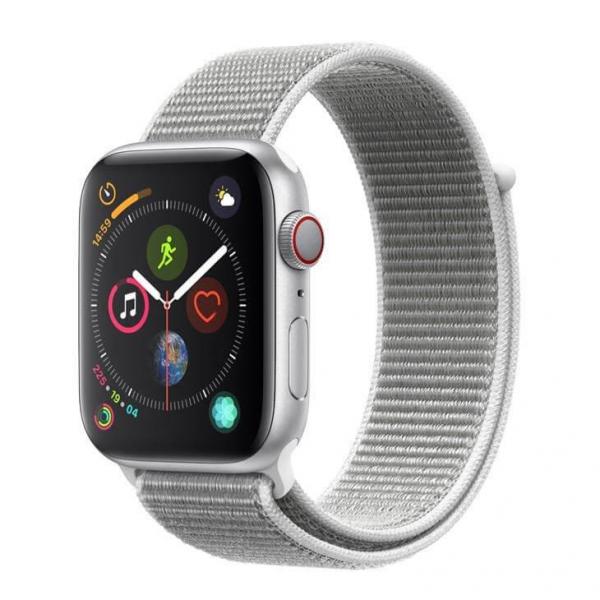Apple Watch Series 4 Cellular + GPS, 44 Mm, Alumínio Prata, Pulseira Esportiva Loop Cinza
