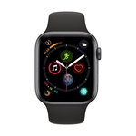 Relogio Apple Watch 4 44mm cinza com Pulseira preta