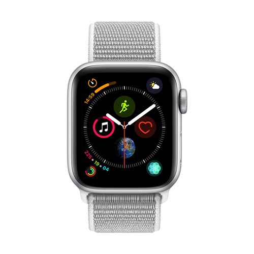 Apple Watch Series 4 Gps + Cellular - 40Mm - Caixa Prateada de Alumínio com Pulseira Loop Esportiva Madrepérola