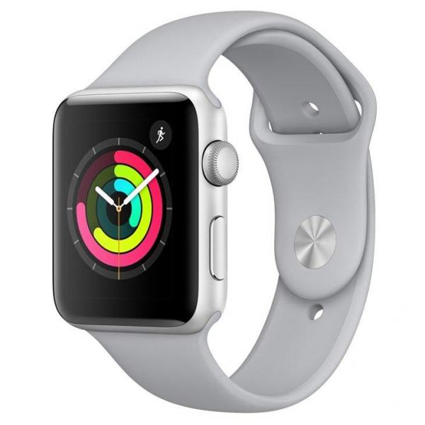 Apple Watch Series 3, 42 Mm, Alumínio Prata, Pulseira Esportiva Névoa e Fecho Clássico - MQL02BZ/A