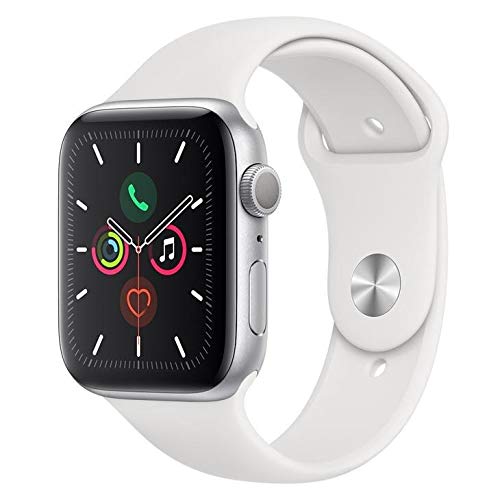 Apple Watch Series 5 Gps, 44 Mm, Alumínio Prata, Pulseira Esportiva Branca e Fecho Clássico - Mwvd2bz/a