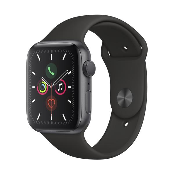 Apple Watch Series 5 (GPS) 44mm, Caixa Alumínio Cinza-espacial, Pulseira Esportiva Preta