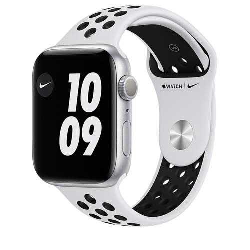 Apple Watch Series 6 Prata com Pulseira Esportiva Nike Platina e Preta, 44 Mm, Bluetooth e 32 GB