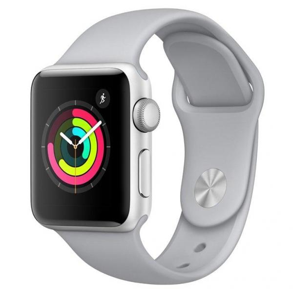 Apple Watch Series 3, 38 Mm, Alumínio Prata, Pulseira Esportiva Névoa e Fecho Clássico - MQKU2BZ/A