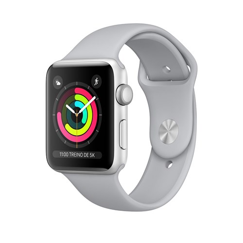 Apple Watch Series 3 38 Mm de Alumínio e Pulseira Esportiva Névoa Silver Mqku2bz/A