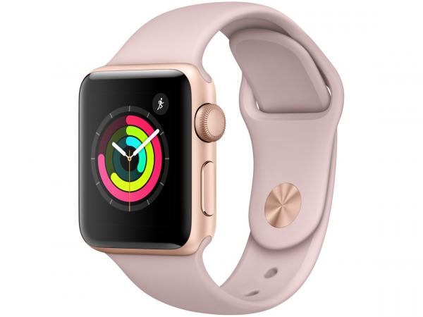 Apple Watch Series 3 38mm Alumínio 8GB Esportiva - Dourado GPS Integrado Bluetooth Resistente a Água