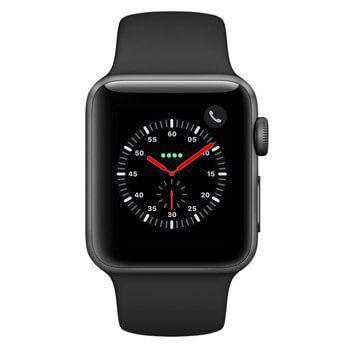 Apple Watch Series 3 Cellular, 42 Mm, Alumínio Cinza Espacial, Pulseira Esportiva Preto e Fecho Clássico - MTH22BZ/A