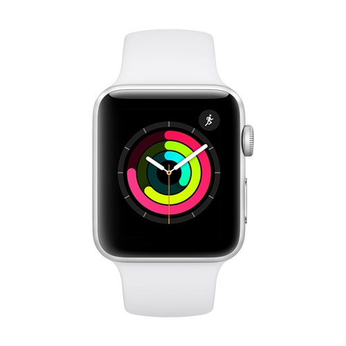 Apple Watch Series 3 Gps - 42Mm - Caixa Prateada de Alumínio com Pulseira Esportiva Branca