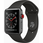 Apple watch Series 3 Gps + cellular, 42mm Space Grey Aluminium Case With Black Sport Band