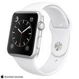 Apple Watch Sport Prata com Pulseira Esportiva Branca, 42 Mm, Wi-Fi, Bluetooth e 8 GB