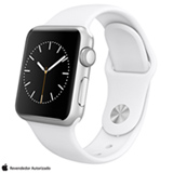 Apple Watch Sport Prata com Pulseira Esportiva Branca, 38 Mm, Wi-Fi, Bluetooth e 8 GB
