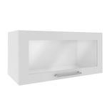 Armário Aéreo 1 Porta Basculante com Vidro 0867 Genialflex Branco Brilho