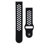 Assista Banda relógio de pulso Strap Fit substituição para Samsung Galaxy Ativa (22 milímetros Black White)