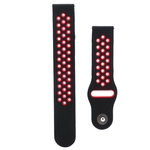 Assista Banda relógio de pulso Strap Fit substituição para Samsung Galaxy Ativo (Black Red 20 mm)