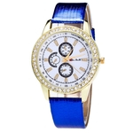 Assista Doce Cor Masculino E Feminino Strap rel¨®gio de pulso azul