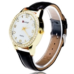 Assista Doce Cor masculino e feminino Strap rel¨®gio de pulso BK