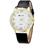 Assista Doce Cor masculino e feminino Strap rel¨®gio de pulso BK