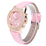 Assista Doce Cor masculino e feminino Strap rel¨®gio de pulso PK