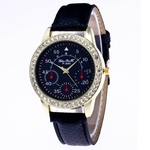 Assista Doce Cor masculino e feminino Strap rel¨®gio de pulso