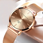 Fashion Watch Women Mesh Stainless Steel Bracelet Casual Quartz Wrist Watch