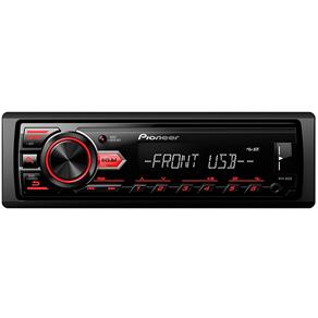 Auto Rádio MP3/USB/AM/FM MVH088UB Preto/Vermelho - Pioneer