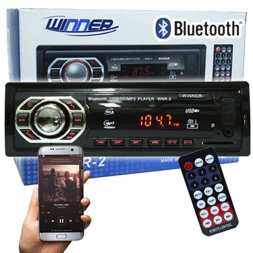 Auto Rádio Som Mp3 Player Automotivo Carro Bluetooth Fm Sd Usb Controle - First Option