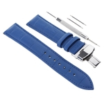 Azul 20mm do Pin da substituição da faixa da cinta do relógio de pulso de couro artificial