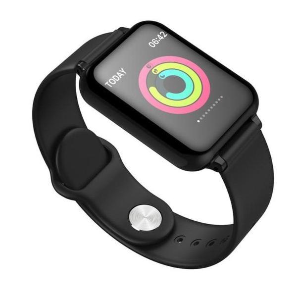 B57 Relógio Inteligente Cardíaco Pressão Sangue SmartWatch IOS Android - Preto - Smart Bracelet