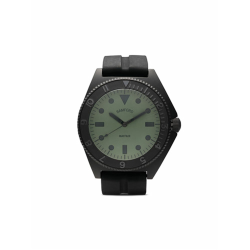 Bamford Watch Department Relógio Bamford Mayfair Khaki de 40mm - STEELRUBBERSTRAP