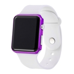 Banda Inteligente Relógio de Fitness Rastreador Heart Rate Passos Pulseira Roxo + Branco